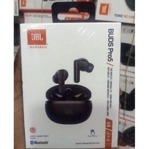 JBL Buds Pro5 Fingerprint Earbuds - Noise Cancellations Earphone, Personalized Spatial Audio, Sweat and Water Resistant Earpod - ( Black )