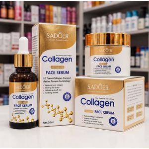 SADOER Collagen Anti Aging Face serum and Face cream -2pcs