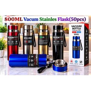 Gift Master 800ml stainless steel vacuum flask (black)
