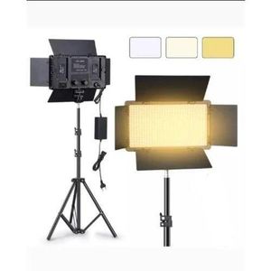 Led 800 Pro Dimmable Studio Video Light Kit + Tripod Stand + Batteries – Portable Photography & Video Lighting for Home & Commercial Studios