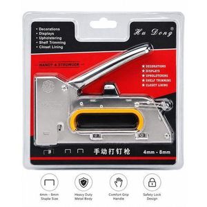 Heavy-Duty Manual Staple Gun – 4–8mm Multi-Purpose Hand Tacker