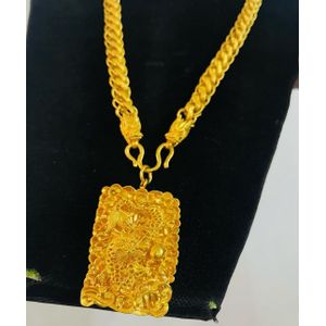 Gold Best Sophisticated Non Fading Men's Gold Necklace From Saudi Arabia  For Arabian Money Men