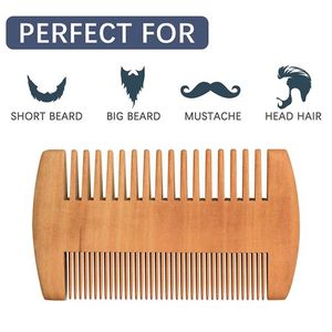 Portable Wooden Dualsided Comb - For Beards And Mustaches