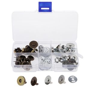 SBest 20 Sets 18mm Coppery Strong Magnetic Button Clasps,Round Magnetic Snaps Bag Button Clasps Closure Purse Handbag with Washer Nickel DIY Craft