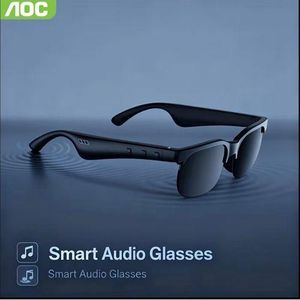 Smart Glasses Wireless Bluetooth Sunglasses Open Ear Music And Hands-Free Calling Polarized Lenses IP4 Waterproof Connect Mobile Phones and Tablets. Eye Glass 0X-Y04 (Black)