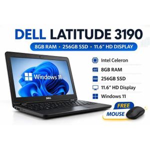 DELL Latitude 3190 X360 2-in-1 Touchscreen Laptop Intel Pentium 8GB RAM 256GB SSD Win 11 Pro + Mouse