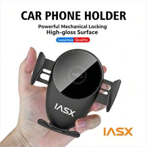 IASX Automatic Gravity Car Phone Holder, Mechanical Auto Lock Air Vent Car Mount Stand for All Smartphones