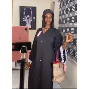 Adorable black bubu gown for ladies 