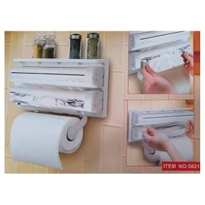 Triple Paper Dispenser - Wall Mounted Kitchen & Bathroom Organizer 