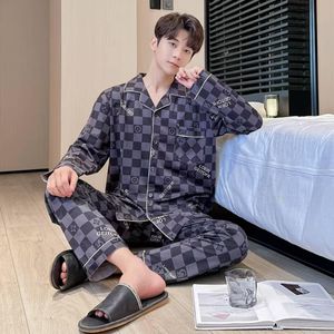 Men Sleepwear Stripe Pajama For Men Long Pants Lounge