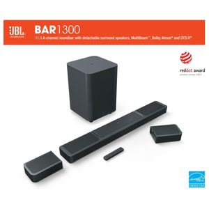 Jbl Bar 1300 11.1.4-Ch Soundbar With Detachable Surround Speakers, MultiBeam™, Dolby Atmos® And DTS:X®