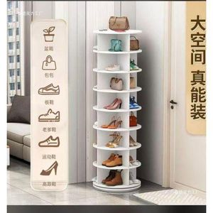 7-Layers Luxurious 4 Section Rotating Shoe Rack