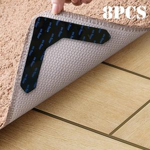 4pcs/set Triangle Anti-slip Rubber Pu Mat Pad For Home Carpet