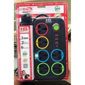 6 Ways, 3 USB Ports, 1Type-C Extension Socket  
