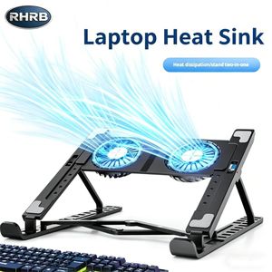 Height-Adjustable Portable Laptop and Tablet Stand with Cooling Fan