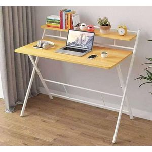 2 Tier Foldable Work Station – Cream