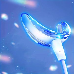 LED Portable Teeth Whitening Device - 1 Tray 4 Powered, Removes Teeth and Smoke Stains