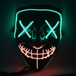 Halloween Festival Party X Face Seam Mouth Two Color LED Luminescence Mask