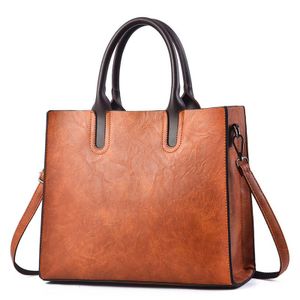 Large Capacity Ladies Handbag - Quality Leather Shoulder Bag