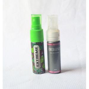 Perfume Special Combo 2 in 1 of Extreme and Emergency Mini Body Spray 20ml (Unisex Daily Use), NAFDAC Number: Extreme: A2-5647, Emergency: 02-7086