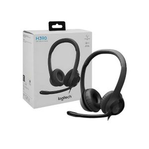Logitech H390 USB Headset Noise-Canceling Microphone - Black