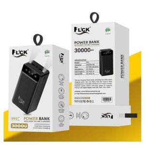 Flick FP3 30,000mah Fast Charging PowerBank With 2 Flash Light 