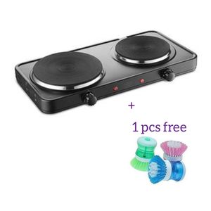 Electric Hot Plate_Double Burner + 1 Free Dish Washer Brush