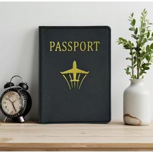 No Bands Thick Travel Passport Protective Cover Case Holder Wallet Black