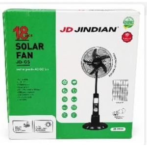 JD JINDIAN quality 18-Inch Rechargeable Solar Standing Fan with LED Light, AC/DC, USB Charging & Solar Panel – JD-GS03