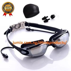 Swimming Goggles Waterproof Anti-Fog Glasses Swimming Cap