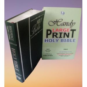Holy Bible KJV Giant Print Center-Column Reference Bible-Thumb index with 53,000 Cross References, Leathersoft, Red Letter, Comfort Print