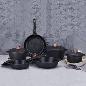 6 Set Non-stick Die Cast Iron Pot Se