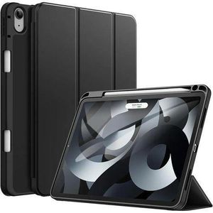 iPad Air 11-inch M3/M2 (2025/2024) Leather Smart Case with Pencil Space - Black
