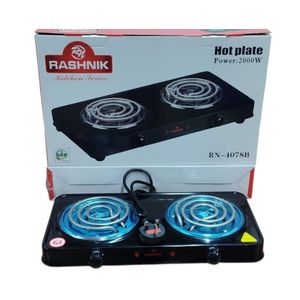 Rashnik .Rashnik 2000W Double Coil Electric Hot Plate – Portable Dual Burner Cooker