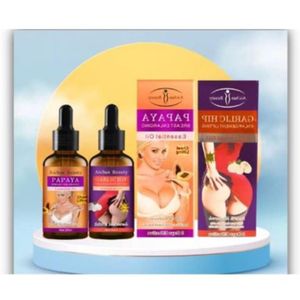 Aichun Beauty Natural Papaya Breast Enlargement Firmness Essential Oil & garlic hip up oil 2pcs