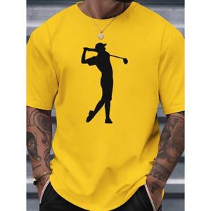 QUALITY COTTON ROUND NECK YELLOW POLO T-SHIRT WITH DESIGN 