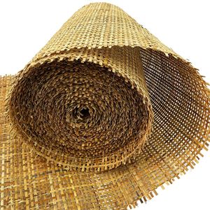 36 Wide Semi-Bleached Rattan Square Cane Webbing Radio Mesh Caning