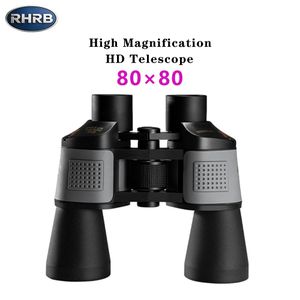 RHRB Telescope 80×80 High-Magnification Portable Binoculars: Low-Light Night Vision and Waterproof Model