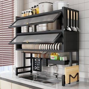Over The Sink Dish Drainer/Dish Rack With Cover