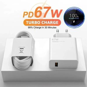 XIAOMI  67W HyperCharge Combo Turbo Wall Charger Block Compatible for Mi 17 15 14 13 12 14t 13t 12t 12s Pro Lite Redmi Note K60 K50 11 11s 12 Pro Plus Poco X6 F5 X5 F4 X4 Gt Black Shark Mix Fold 2 3 Type C Turbo 6A Cable