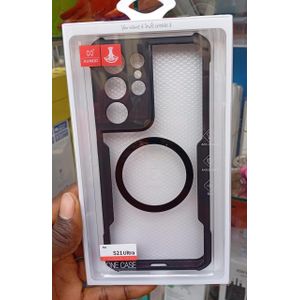 Xundd Armor Magnetic Case For Samsung Galaxy S21 Ultra - Heavy Duty Shockproof Bumper Cover With Magnetic Ring - Black