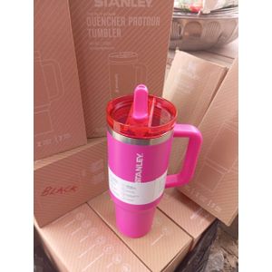 Stan Stanley Cup Quencher Flip Straw Stainless Steel - Mug pink