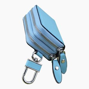 Genuine PU Leather Housekeeper Car Key Case Zipper Pouches