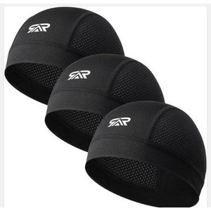 Gemat 3pcs Breathable mesh skull Cap, Lightweight Quick Dry Sports Helmet Liner For Men And Women Cooling Cycle Beanie 