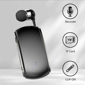K68 Retractable Lavalier Bluetooth-compatible Earphone MP3 Conference Recording Wireless Headphone 