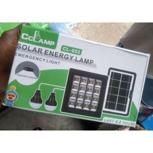  Cclamp Solar Panel Energy Lamps / Emergency Lights with Bulbs & Power Bank