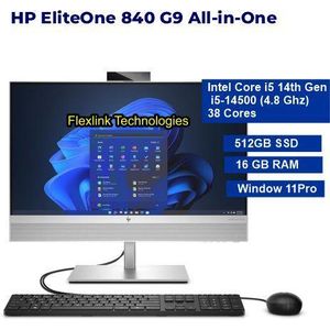 Hp EliteOne 840 G9 All-in-One Desktop – Intel Core i5 – 16GB RAM – 512GB SSD – 4.8GHz – Windows 11 Pro – 1 Year Warranty