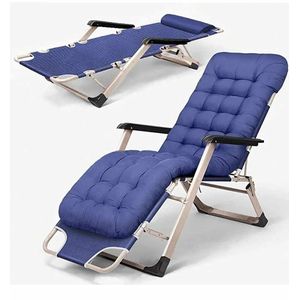 Adjustable Outdoor Relaxing Chair With Cushion_Blue