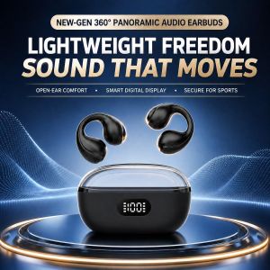SonicGo Open Ear Clip-On Bluetooth Earbuds Wireless Earphones - Comfortable Fit for Sports & Daily Use