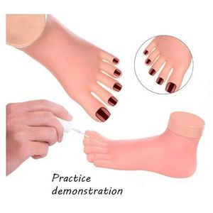 Manique Practice Foot Flexible Movable Soft Silicone Foot Tool for Nails Training